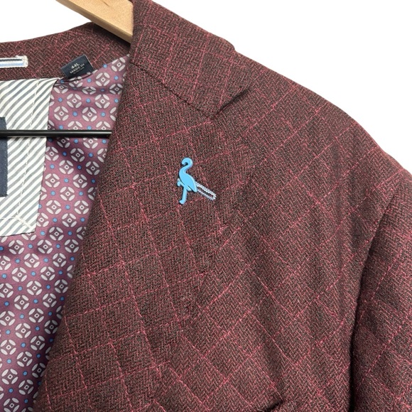 Tailorbyrd Blazer 44L Wool Quilted Office Preppy 2 Button Sport Coat Academia - Picture 5 of 11